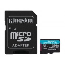 Kingston - Cartão de memória flash (adaptador microSDXC para SD Incluído) - 256 GB - A2 / Video Class V30 / UHS-I U3 / Class10 