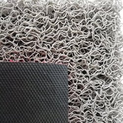 Tapete 40x60cm Malha PVC Vinil Esparguete Rebordo Cinza 6491045