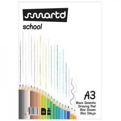 Bloco Desenho A3 125g Colado SmartD 25Fls 1085604