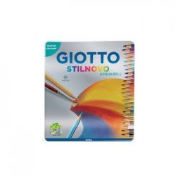 Lápis Cor Aguarelável  24un Cx Metal Giotto Stilnovo 18cm 160256300