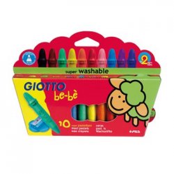 Lápis de Cera 10un Giotto Be-Be + Afia Lápis 160479200
