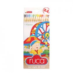 Lápis Cor 24un Cx Cartão Viarco RUCA 18cm 160R2418/24