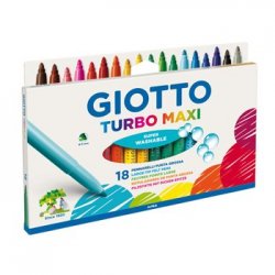 Marcador Feltro Giotto Turbo Maxi 18 Cores Blister 13076300