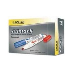 Marcador Permanente Grosso Allmark UMS2 2mm Azul 12un 1301075