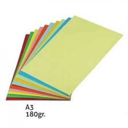 Cartolina A3 Cores Suaves Sortidas 180g 50 Folhas 1725900