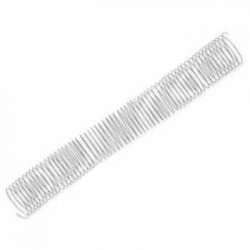 Argolas Espiral Metálicas Passo 5:1 40mm Prata 25un 1713559