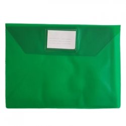 Envelope A4 PVC com Visor Transparente Verde 1un 100ZE1502