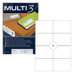 Etiquetas 105x074mm 100Fls A4 Multi3 800un APL4712
