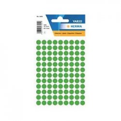 Etiquetas Redondas 08mm Verde Escu Herma1835  540un 1991835