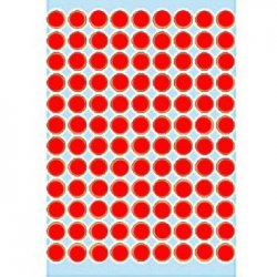 Etiquetas Redondas 08mm Vermelho Fluorescente Herma1846 540u 1992035