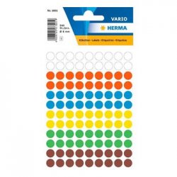 Etiquetas Redondas 08mm Sortido Herma1831 540un 1992039