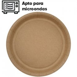 Pratos Ø 22cm Cartão Kraft Redondo 10un 6621344