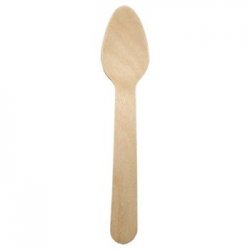 Colheres Sobremesa Madeira 125mm 100un 6621219