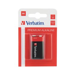 Pilhas 6LR61 Alcalinas 9V 500mAh Verbatim 49924 1un 1961065