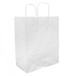 Saco 27x16x31cm Papel Branco c/Asas 100g 1un 6701685