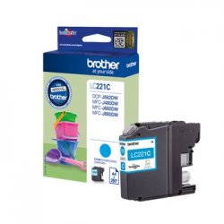 Tinteiro Brother  LC221C Azul3,9ml 260 Pág. BROLC221C